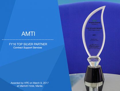 AMTI Brings Home Two Awards from the FY16 HPE Partners' Appreciation Night