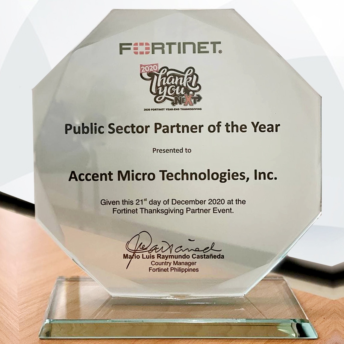 2020 AMTI Fortinet Award