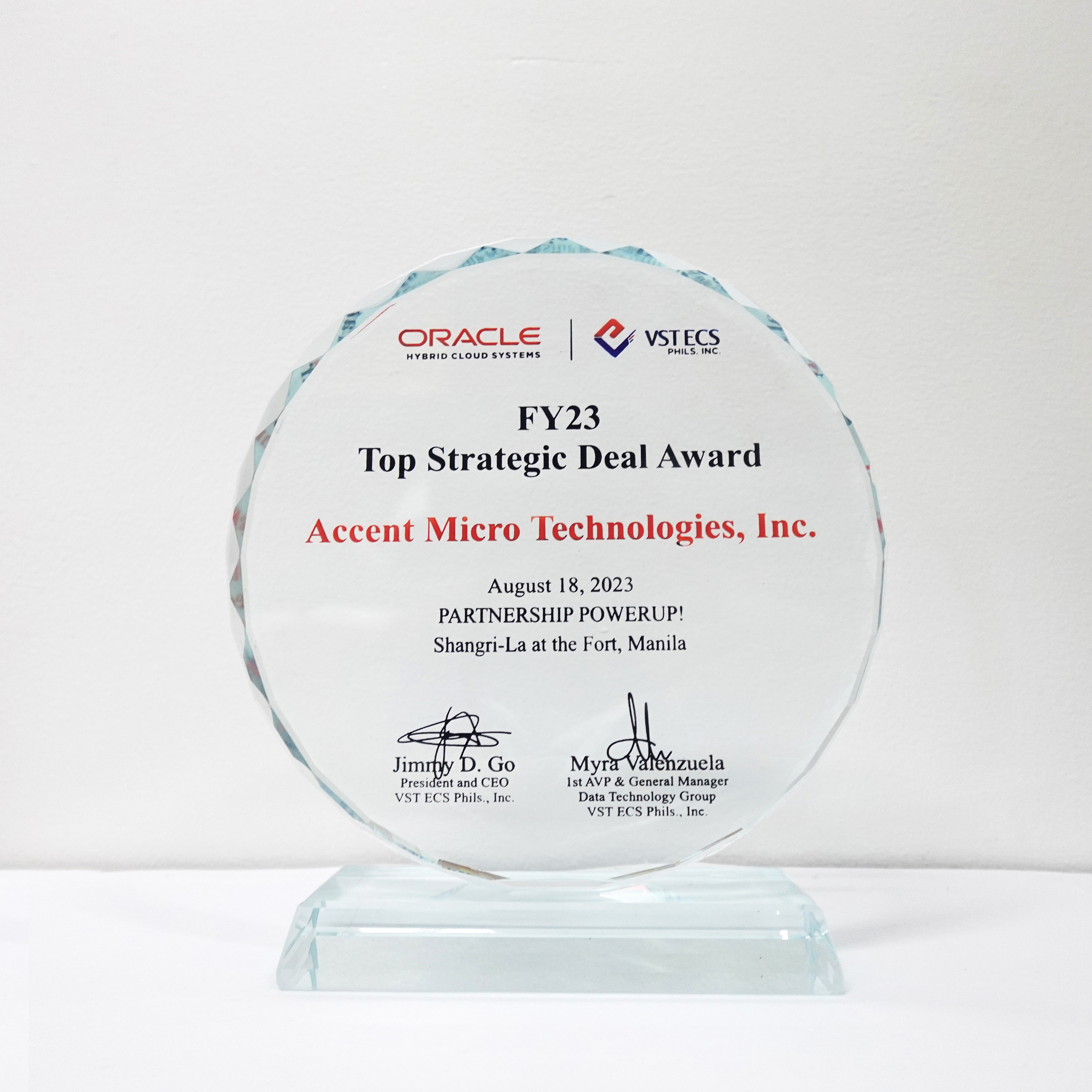 AMTI received the FY22 Top Strategic Deal Award from Oracle and VST-ECS