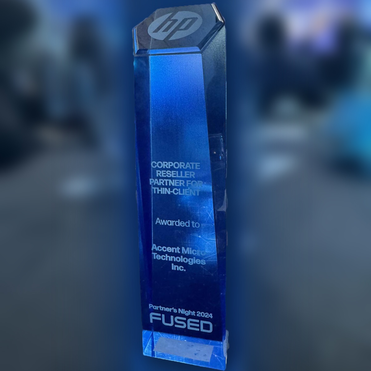 AMTI won the HP Corporate Reseller Partner award for Thin-Client Solutions at HP’s Partner’s Night